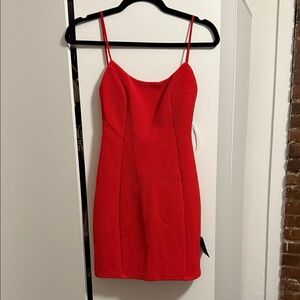 Lulu's Red Spaghetti Strap Mini Dress